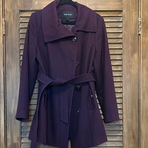 Nine West Dark Purple Trench Coat